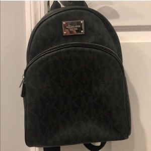 Michael Kors Black Leather Backpack